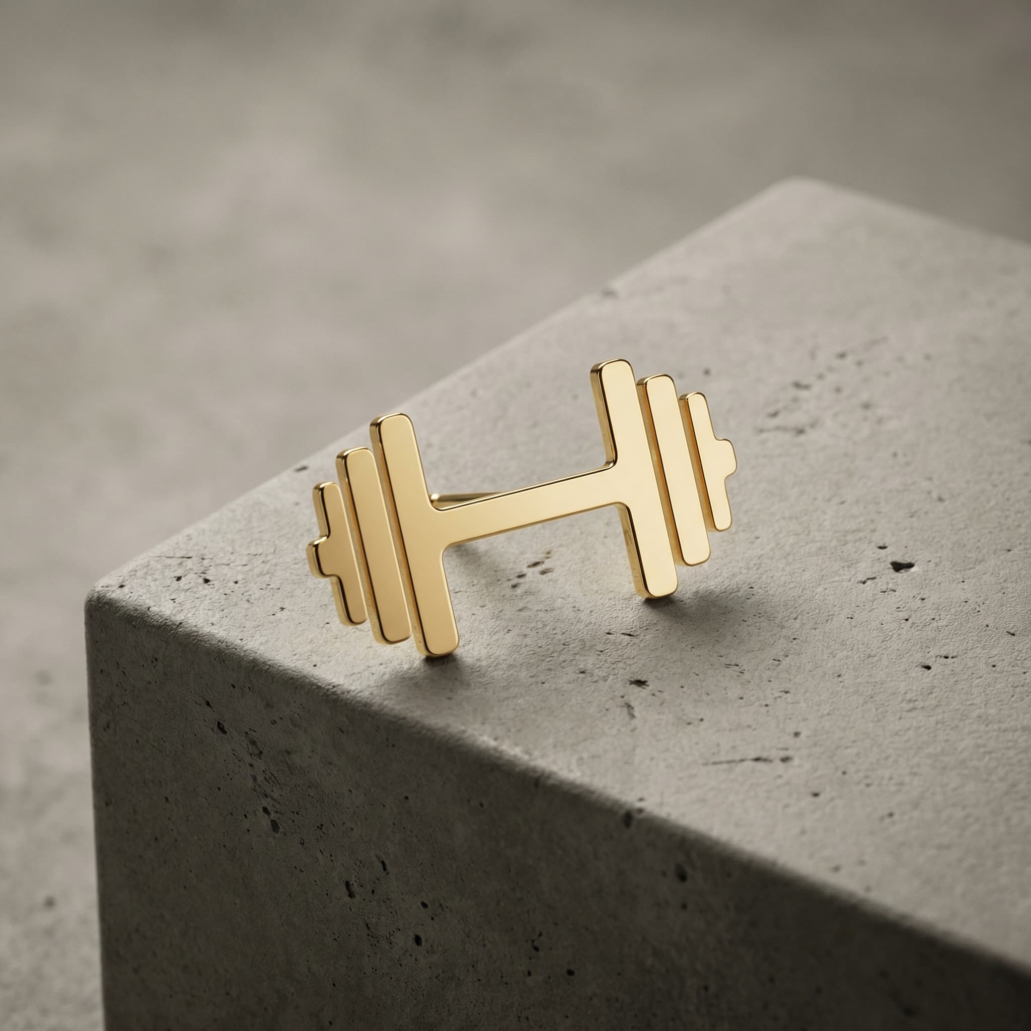 Dumbbell Figürlü 925 Ayar Gümüş Küpe